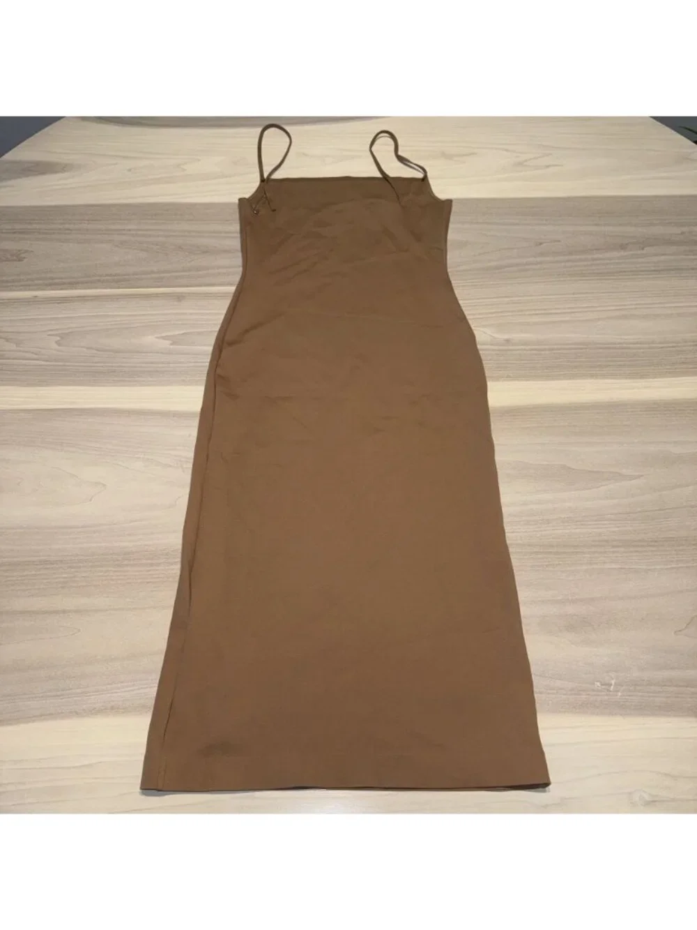 Off-White Brown Logo Sleeveless Stretch Midi Pencil Dress Women's IT 40 US 4